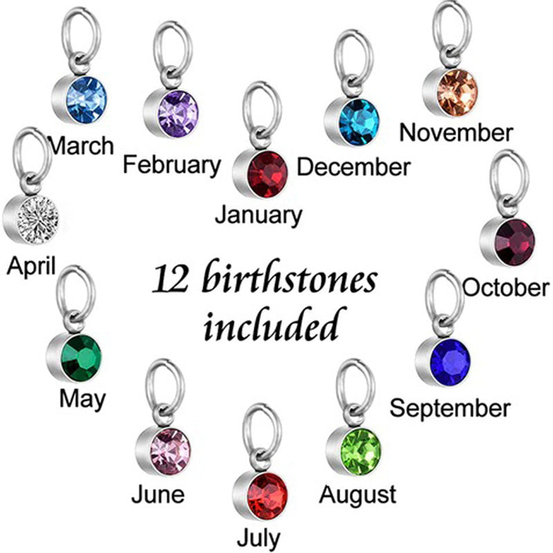 12 Birthstones Urn Necklace for Ashes-Jolura