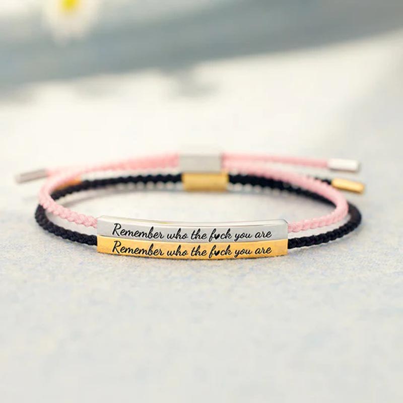 Remember Who The Fuck You Are Motivational Tube Bracelet-Jolura