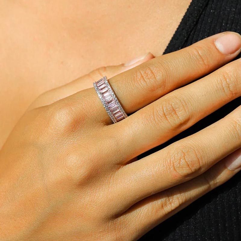 Baguette Cut Ring - 925-Jolura