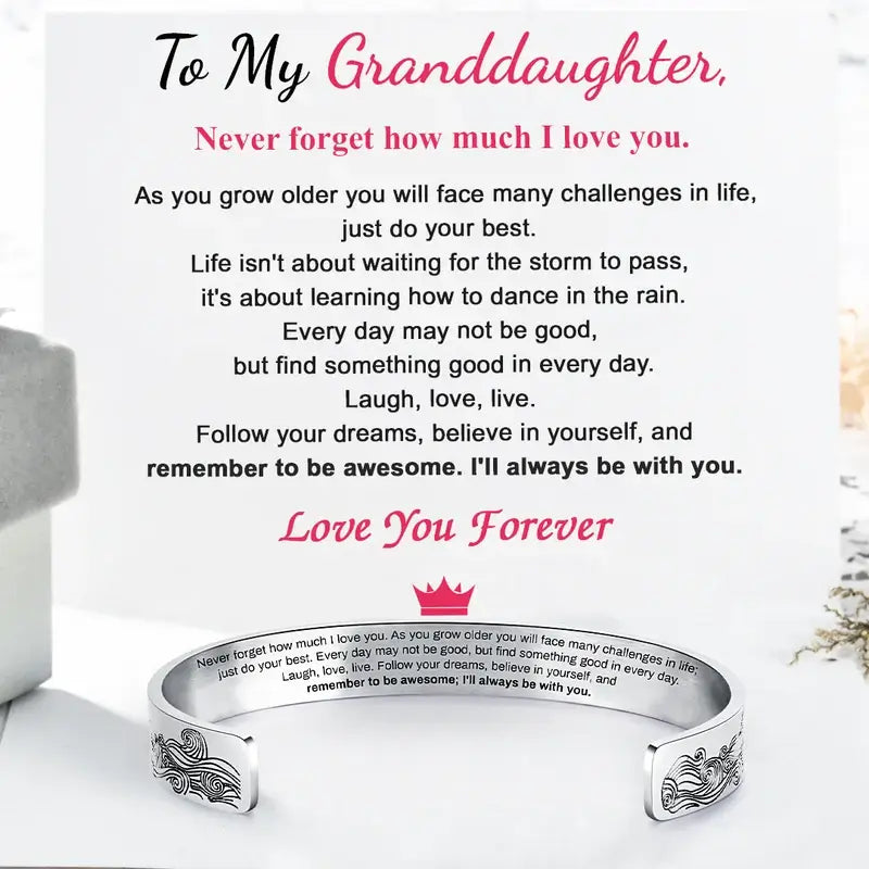 To My Granddaughter, I Will Always Be With You Bracelet-Jolura