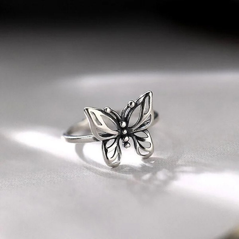 🦋 Sterling Silver Vintage Butterfly Ring-Jolura