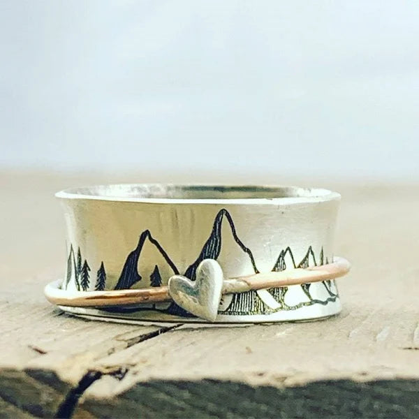 Keep Climbing Silver Spinner Ring 💝-Jolura