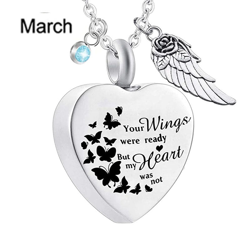 12 Birthstones Urn Necklace for Ashes-Jolura