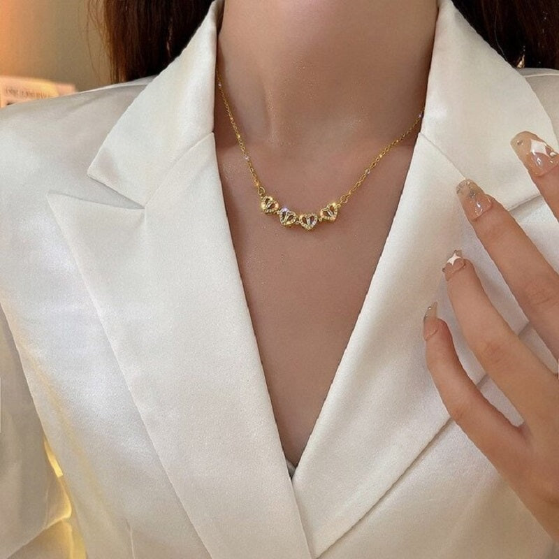 🍀Four-Leaf Heart Shape Necklace💕 S925 Silver-Jolura