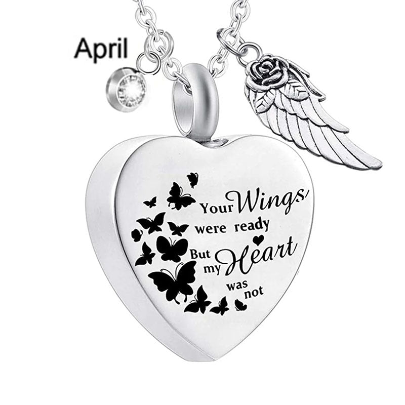 12 Birthstones Urn Necklace for Ashes-Jolura