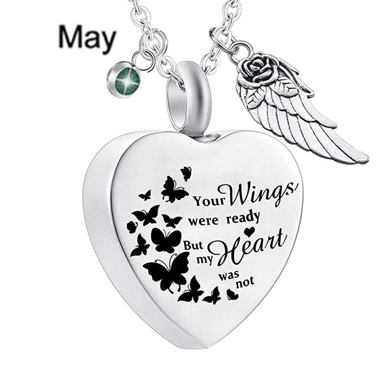 12 Birthstones Urn Necklace for Ashes-Jolura