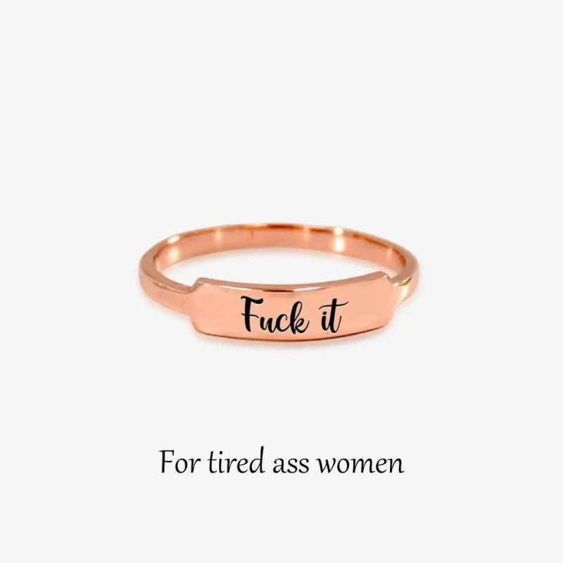 Fuck It Dainty Bar Ring-Jolura