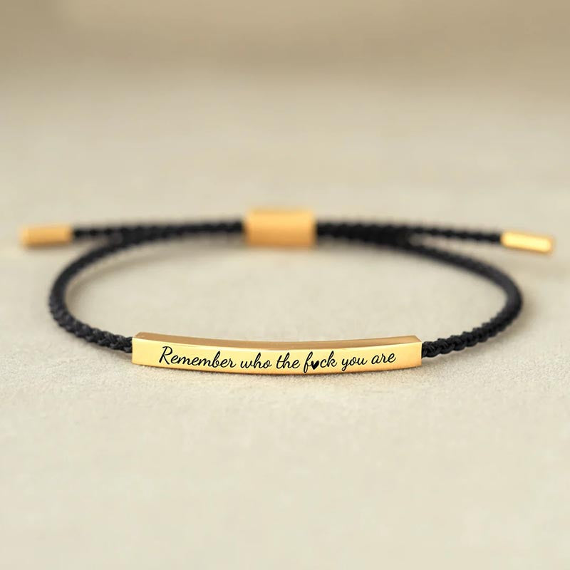 Remember Who The Fuck You Are Motivational Tube Bracelet-Jolura
