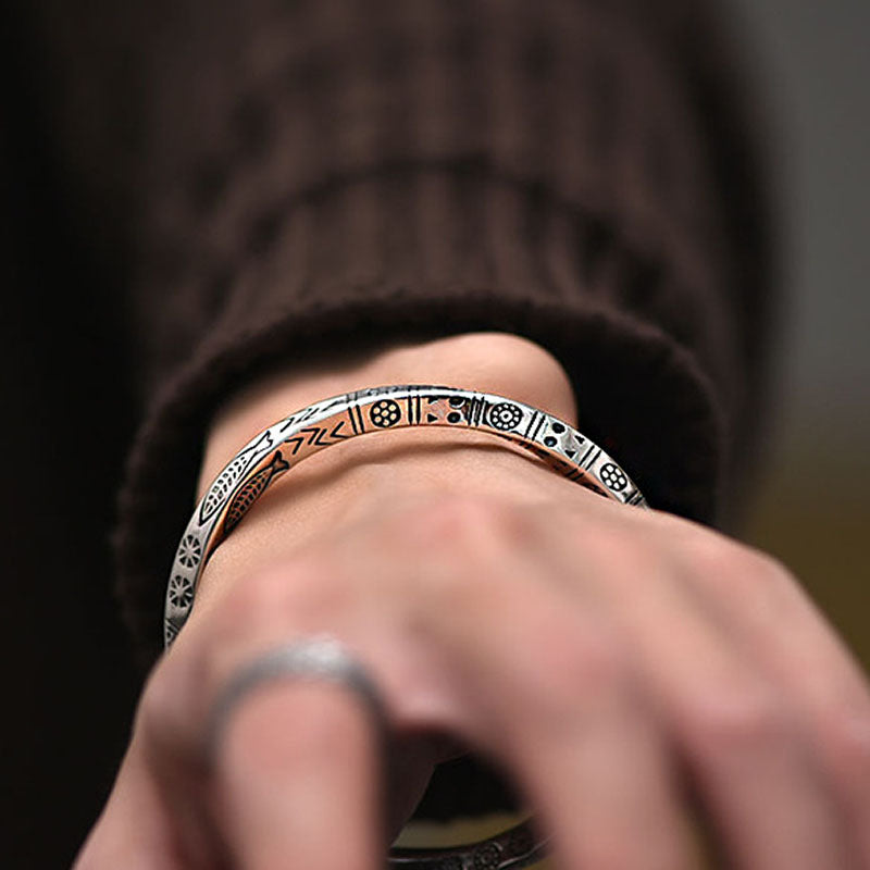 Nordic Silver Viking Bracelet-Jolura