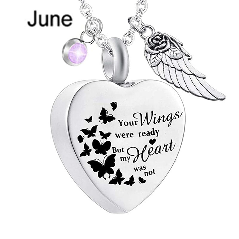 12 Birthstones Urn Necklace for Ashes-Jolura