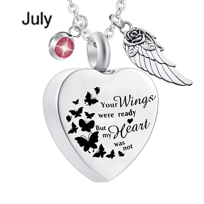 12 Birthstones Urn Necklace for Ashes-Jolura