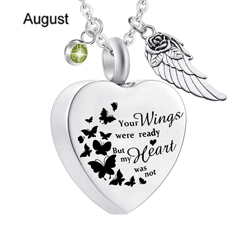 12 Birthstones Urn Necklace for Ashes-Jolura