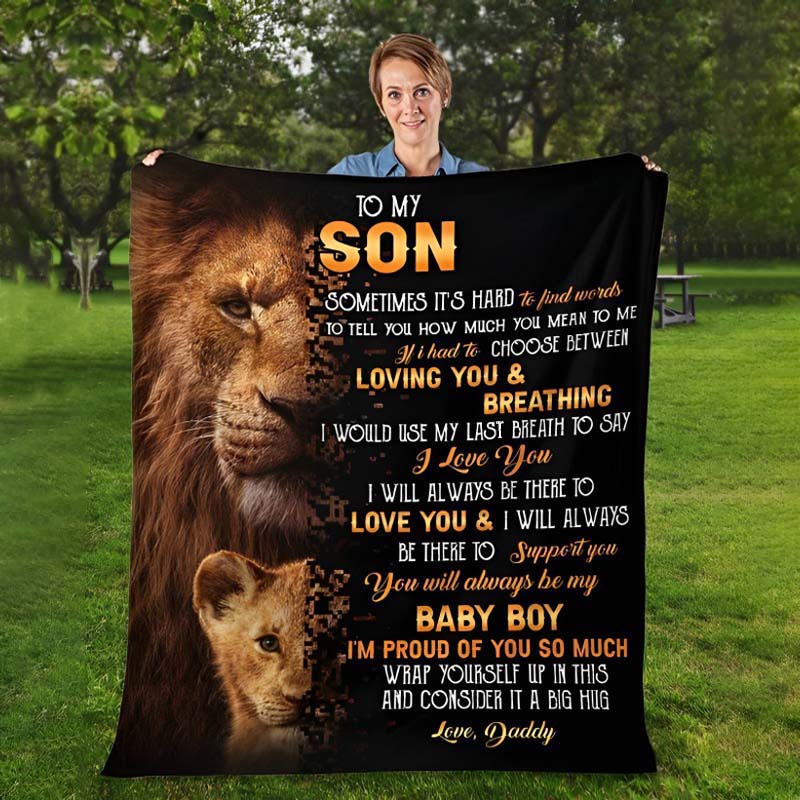 To My Son - From Dad - A322 - Premium Blanket-Jolura