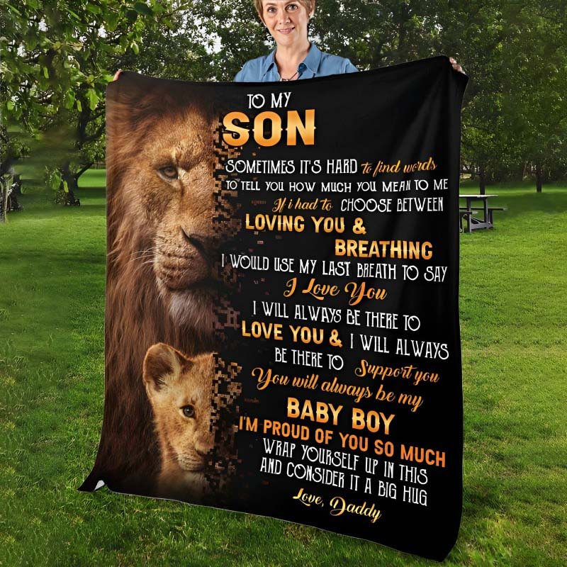 To My Son - From Dad - A322 - Premium Blanket-Jolura
