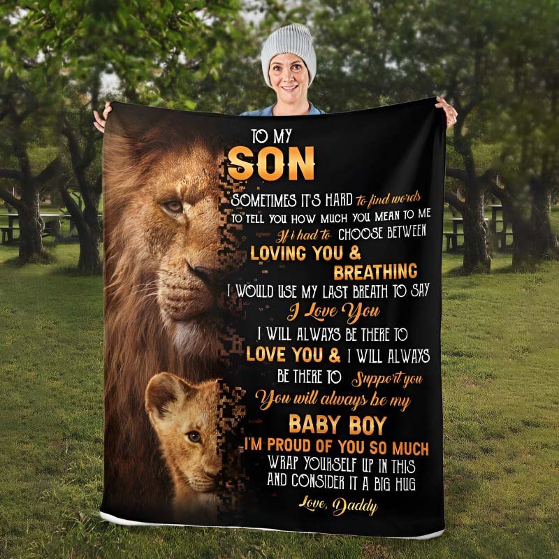 To My Son - From Dad - A322 - Premium Blanket-Jolura