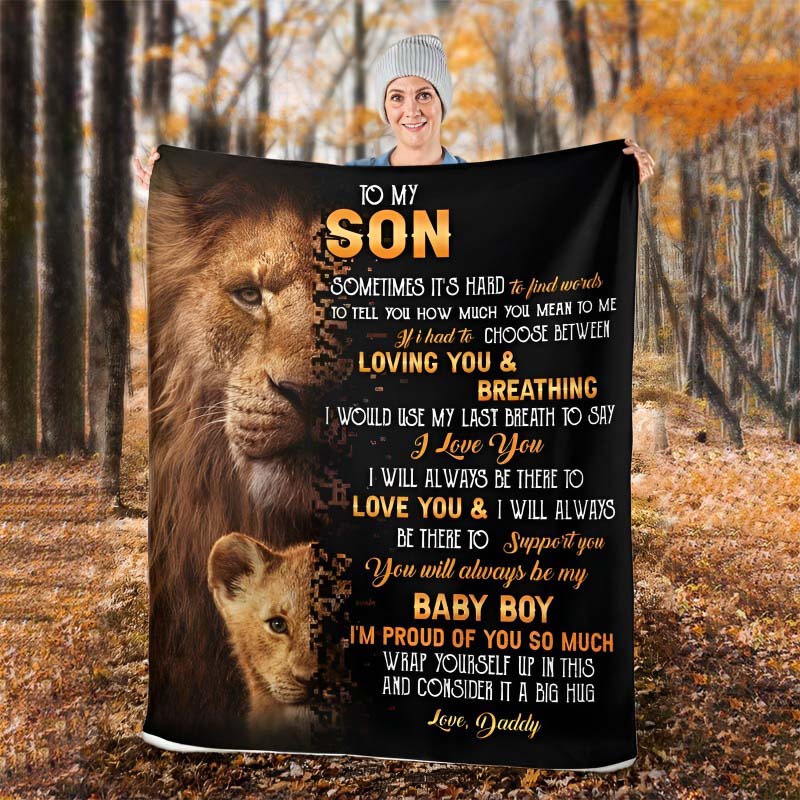 To My Son - From Dad - A322 - Premium Blanket-Jolura