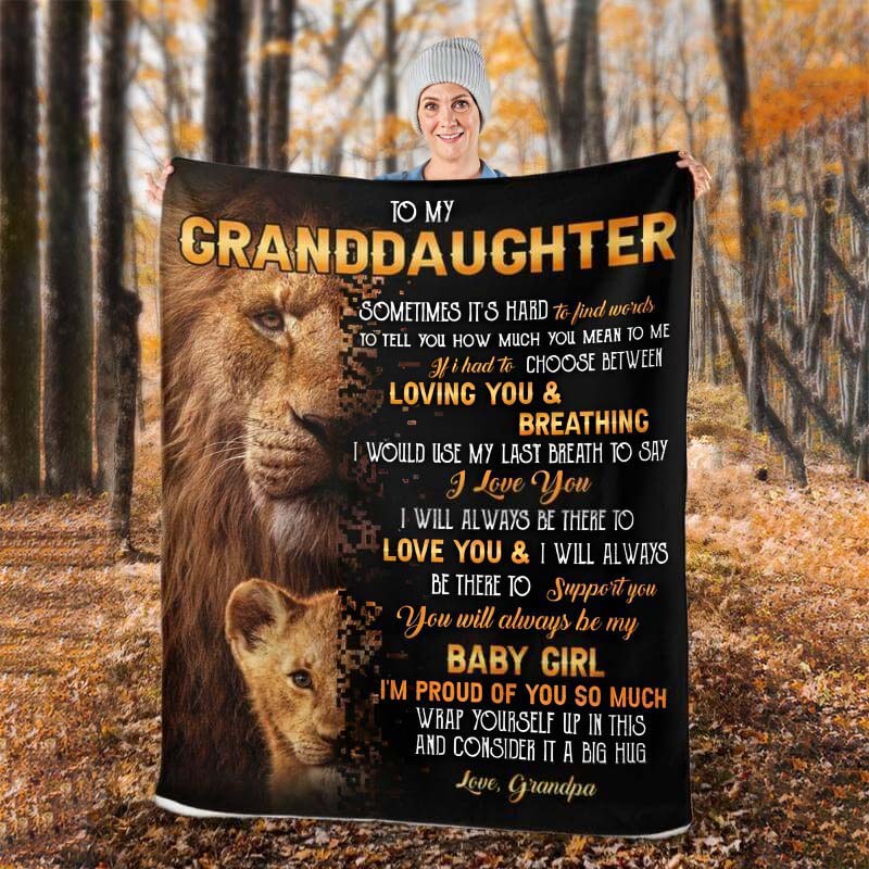 To My Granddaughter - From Grandpa - A322 - Premium Blanket-Jolura