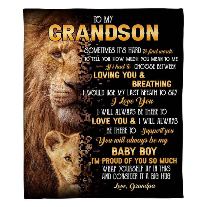 To My Grandson - From Grandpa - A322 - Premium Blanket-Jolura
