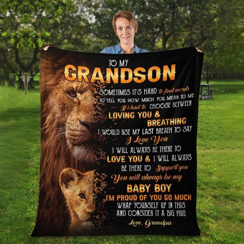 To My Grandson - From Grandpa - A322 - Premium Blanket-Jolura