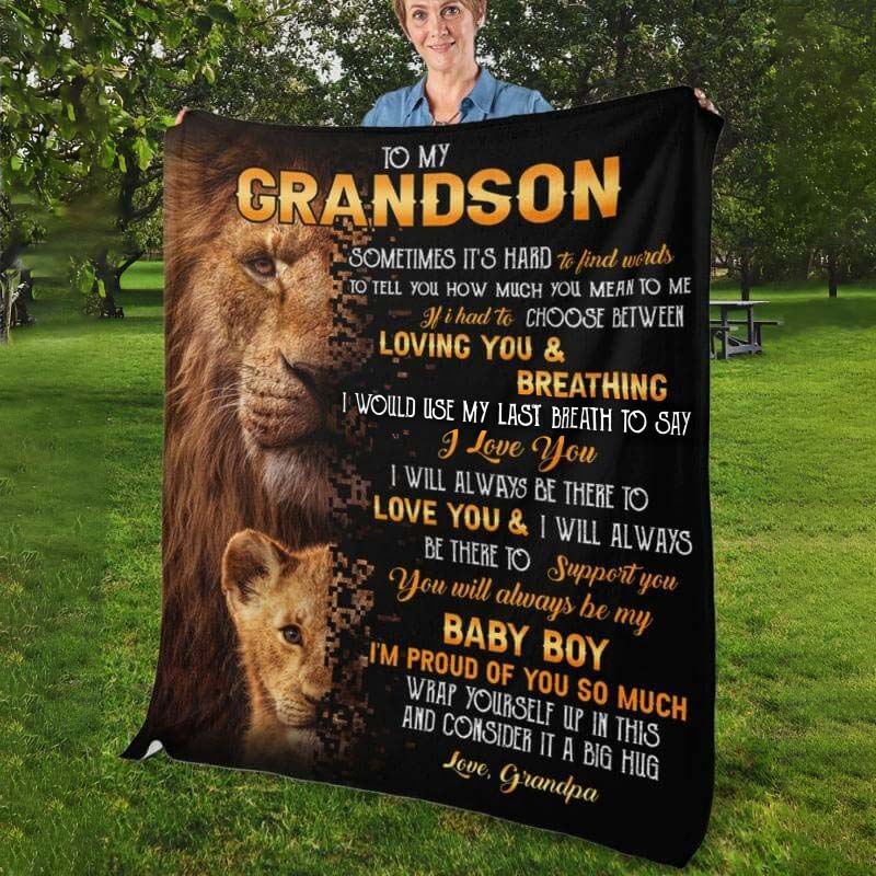 To My Grandson - From Grandpa - A322 - Premium Blanket-Jolura
