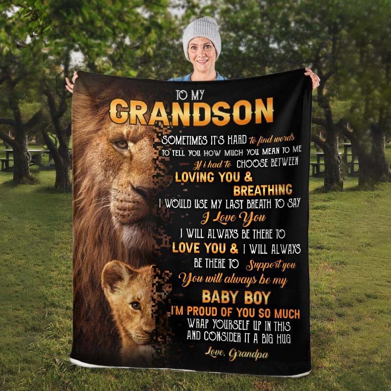 To My Grandson - From Grandpa - A322 - Premium Blanket-Jolura