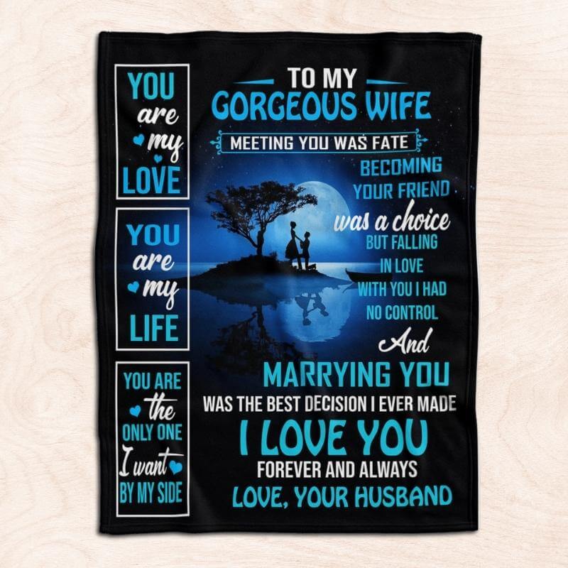 To My Wife - From Husband - A332 - Premium Blanket-Jolura