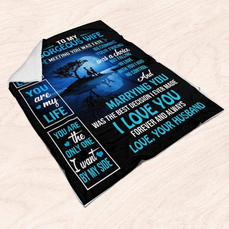 To My Wife - From Husband - A332 - Premium Blanket-Jolura