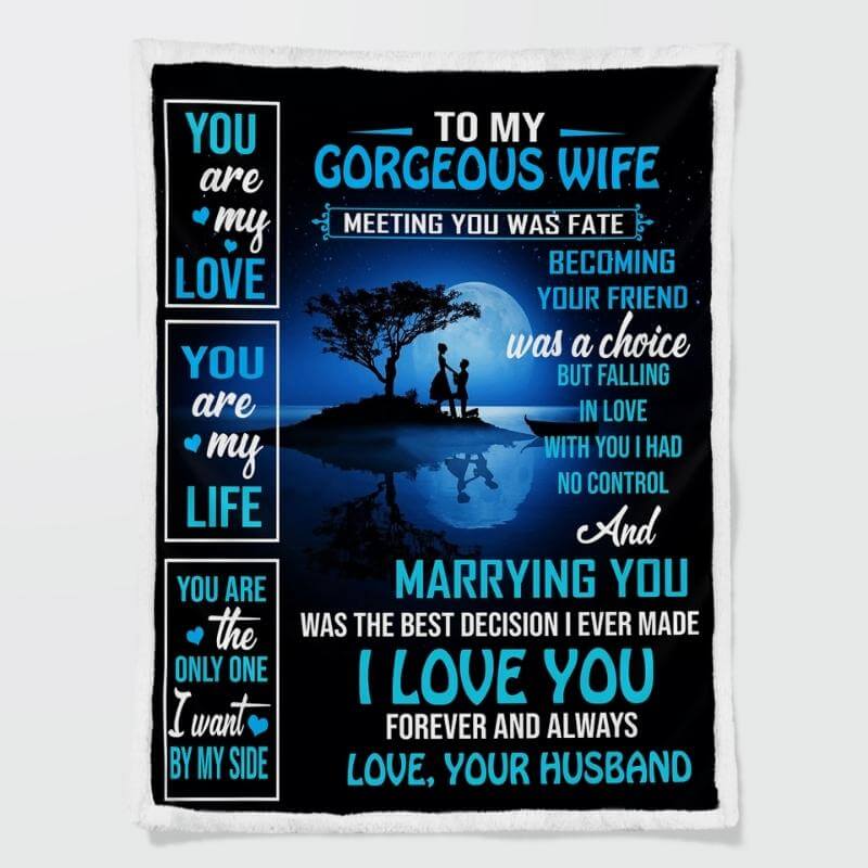 To My Wife - From Husband - A332 - Premium Blanket-Jolura