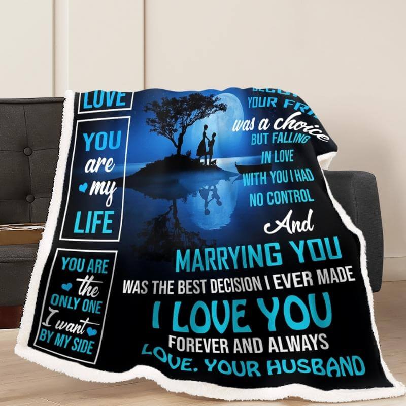 To My Wife - From Husband - A332 - Premium Blanket-Jolura