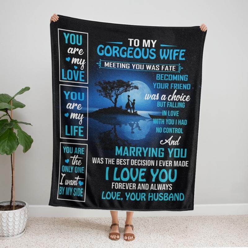 To My Wife - From Husband - A332 - Premium Blanket-Jolura