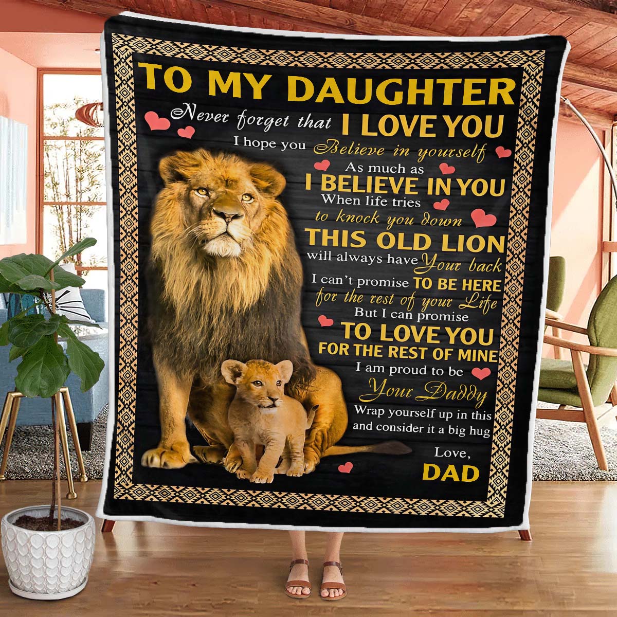To My Daughter - From Dad - A387 - Premium Blanket-Jolura