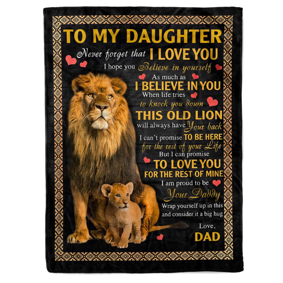 I Love You - A387 - Lion Premium Blanket-Jolura