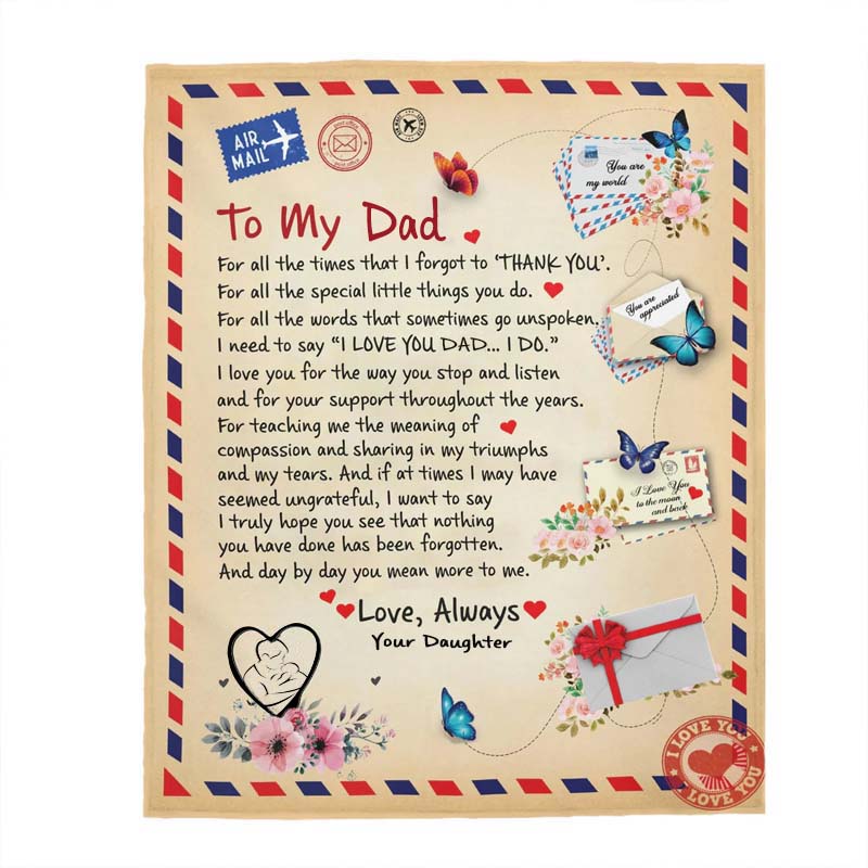To My Dad - From Daughter  - A721 - Premium Blanket-Jolura