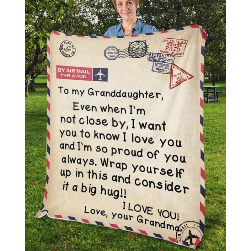 To My Granddaughter - From Grandma - A325 - Premium Blanket-Jolura