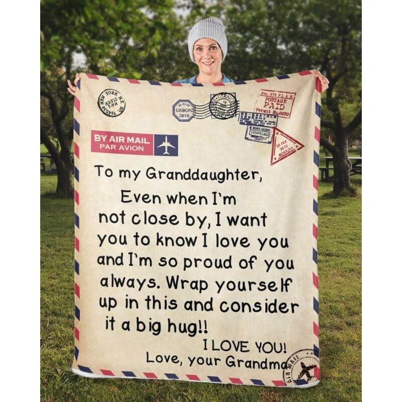 To My Granddaughter - From Grandma - A325 - Premium Blanket-Jolura
