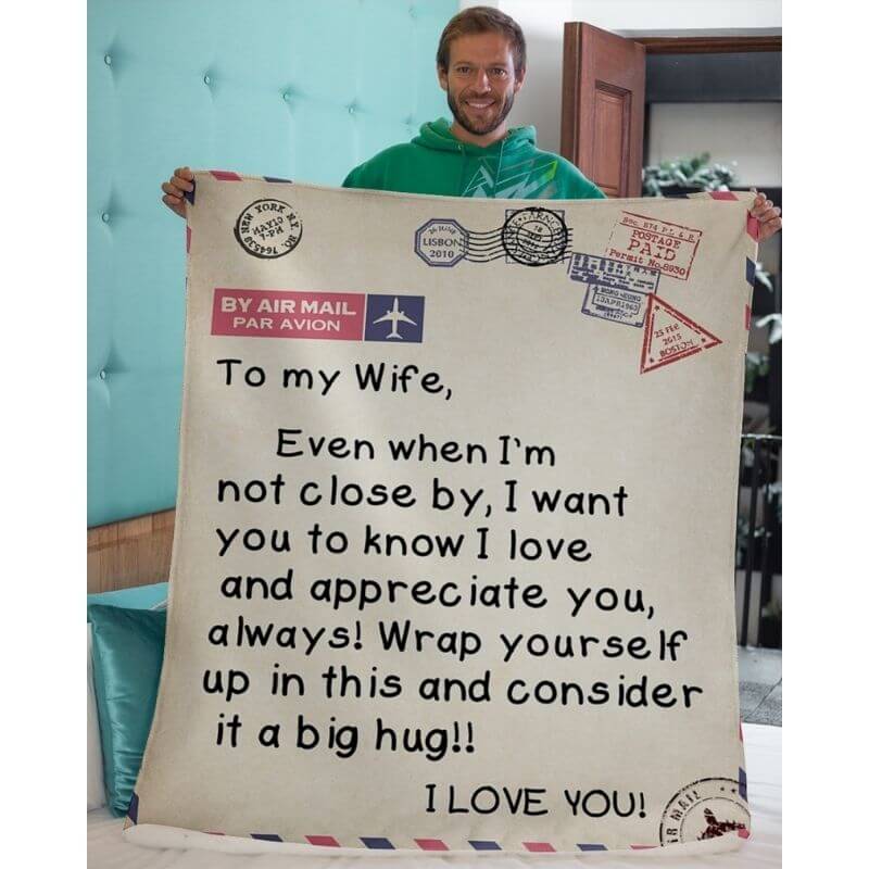 To My Wife - From Husband - A325 - Premium Blanket-Jolura