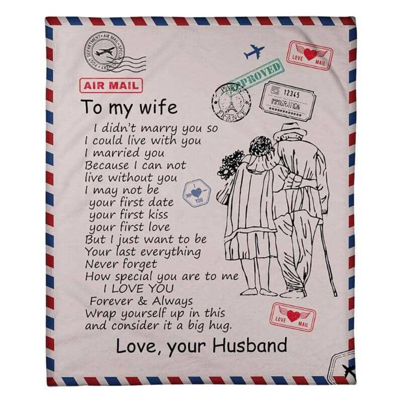 To My Wife - From Husband - A326 - Premium Blanket-Jolura