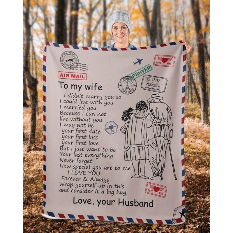 To My Wife - From Husband - A326 - Premium Blanket-Jolura