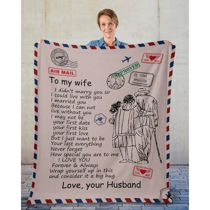 To My Wife - From Husband - A326 - Premium Blanket-Jolura