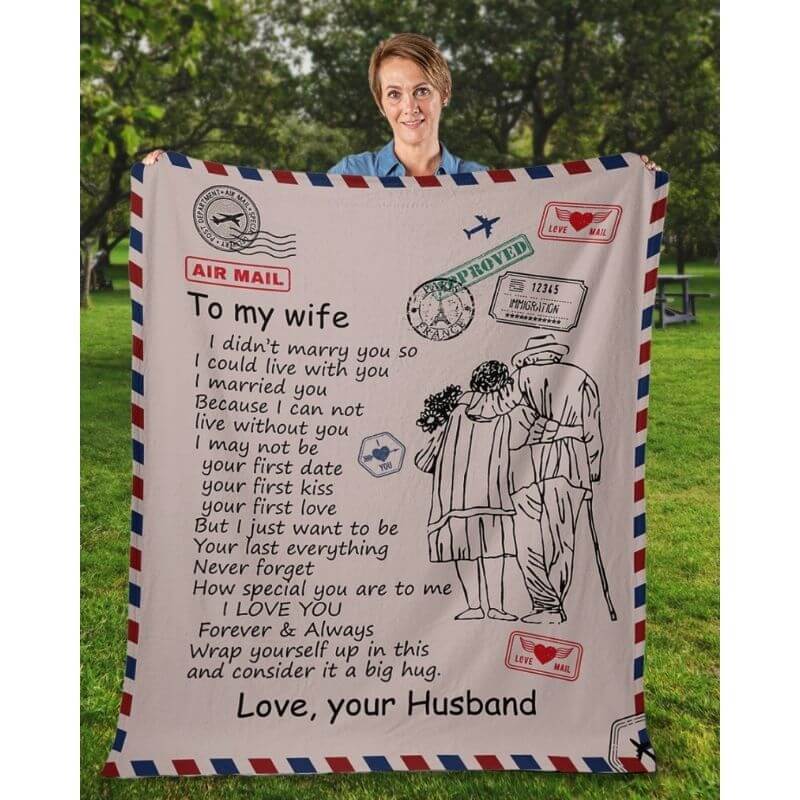 To My Wife - From Husband - A326 - Premium Blanket-Jolura
