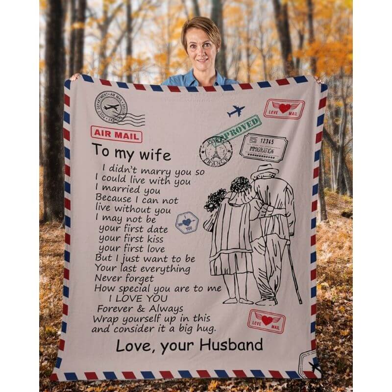 To My Wife - From Husband - A326 - Premium Blanket-Jolura