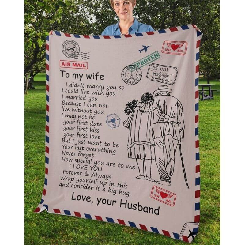 To My Wife - From Husband - A326 - Premium Blanket-Jolura