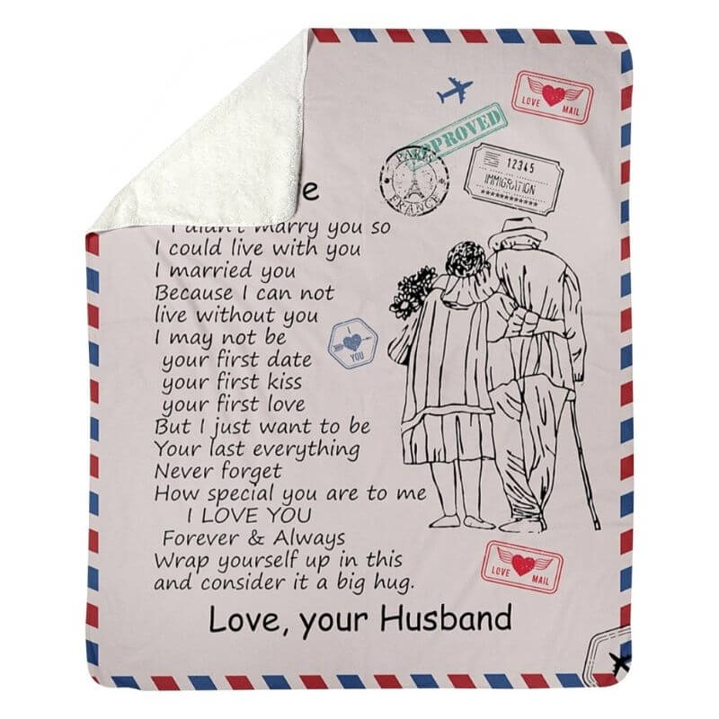To My Wife - From Husband - A326 - Premium Blanket-Jolura
