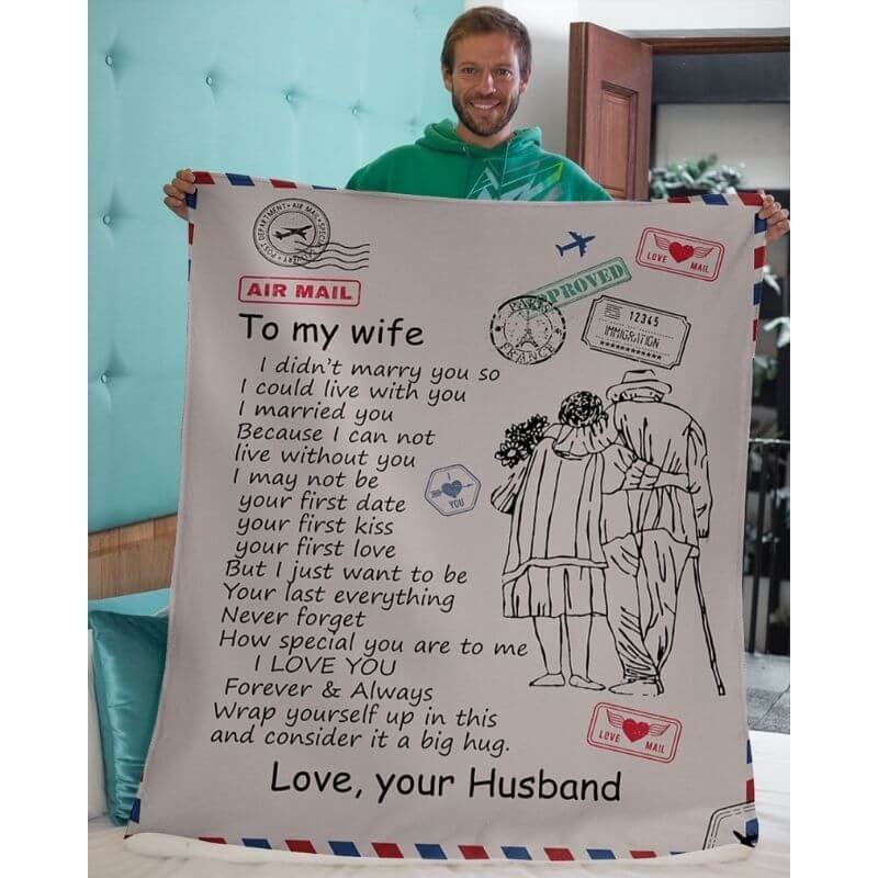 To My Wife - From Husband - A326 - Premium Blanket-Jolura