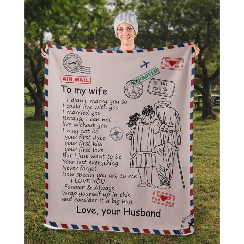 To My Wife - From Husband - A326 - Premium Blanket-Jolura