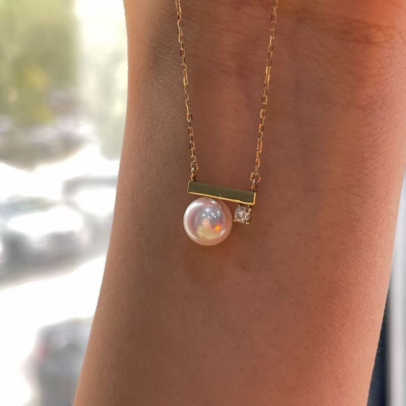 Life is 90% How You React it Pearl Balance Necklace-Jolura