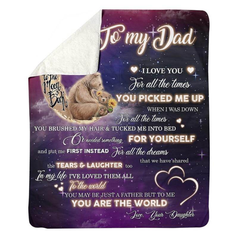 To My Dad - From Daughter - A320 - Premium Blanket-Jolura