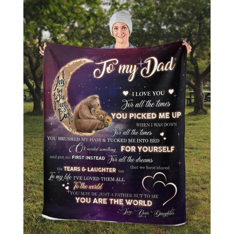 To My Dad - From Daughter - A320 - Premium Blanket-Jolura