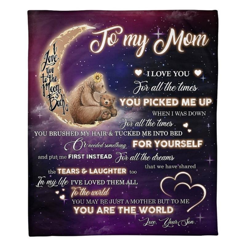 To My Mom - From Son - A320 - Premium Blanket-Jolura