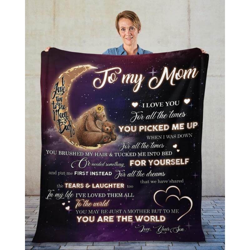 To My Mom - From Son - A320 - Premium Blanket-Jolura